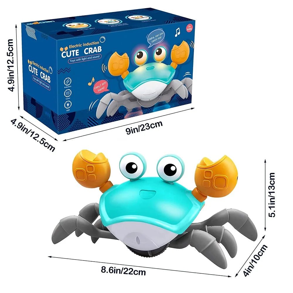 Dancing Crab Run Away Toy for Babies Crawling Interactive Escape Crabs Fujão Toys Baby Birthday Gift VIP Dropshipping with Box - My Baby Pink and Blue