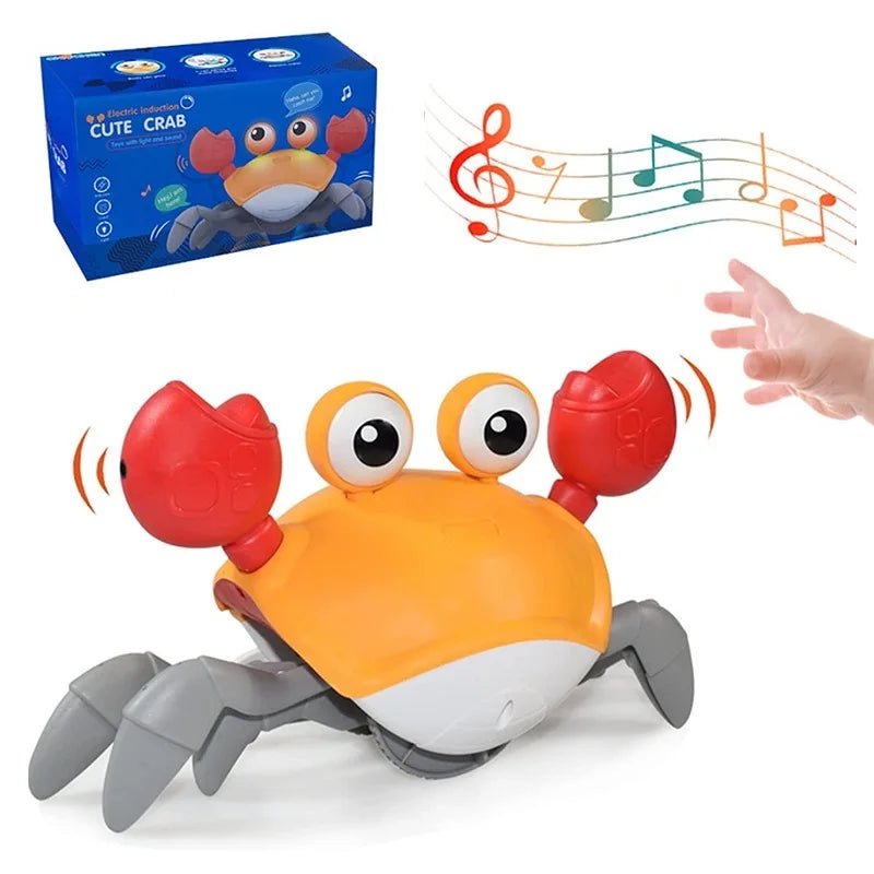 Dancing Crab Run Away Toy for Babies Crawling Interactive Escape Crabs Fujão Toys Baby Birthday Gift VIP Dropshipping with Box - My Baby Pink and Blue
