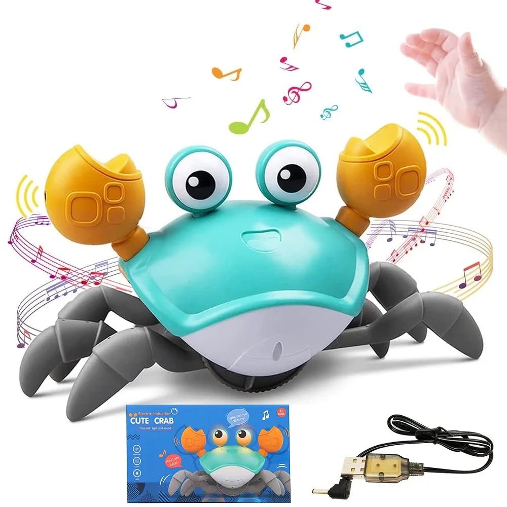 Dancing Crab Run Away Toy for Babies Crawling Interactive Escape Crabs Fujão Toys Baby Birthday Gift VIP Dropshipping with Box - My Baby Pink and Blue