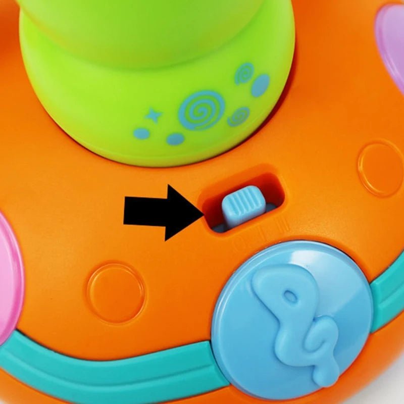 Musical Dancing Saxophone Caterpillar Toy LED Flashlights Fun Electric Music Toy for Kids Perfect Gift for Learning Playtime - My Baby Pink and Blue