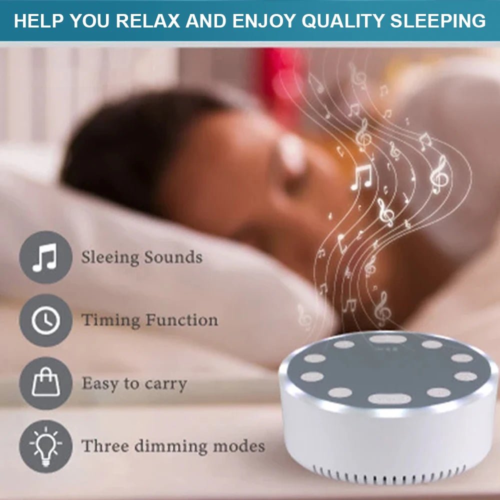 White Noise Machine Portable Baby Sleep Machine Soothing Sounds Sleep Therapy Sound Monitor Generator for Babies Adult Relax - My Baby Pink and Blue