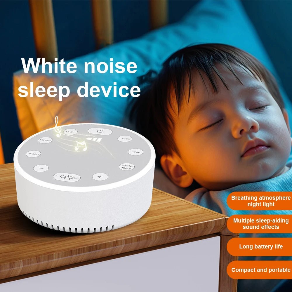 White Noise Machine Portable Baby Sleep Machine Soothing Sounds Sleep Therapy Sound Monitor Generator for Babies Adult Relax - My Baby Pink and Blue