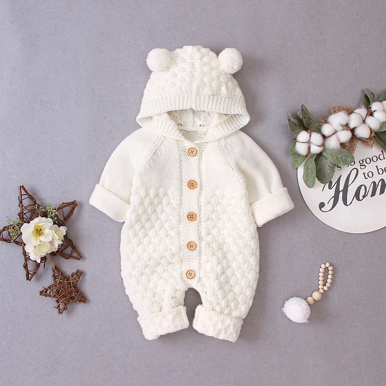 Barboteuse Ourson en tricot - RomperBear™ - My Baby Pink and Blue