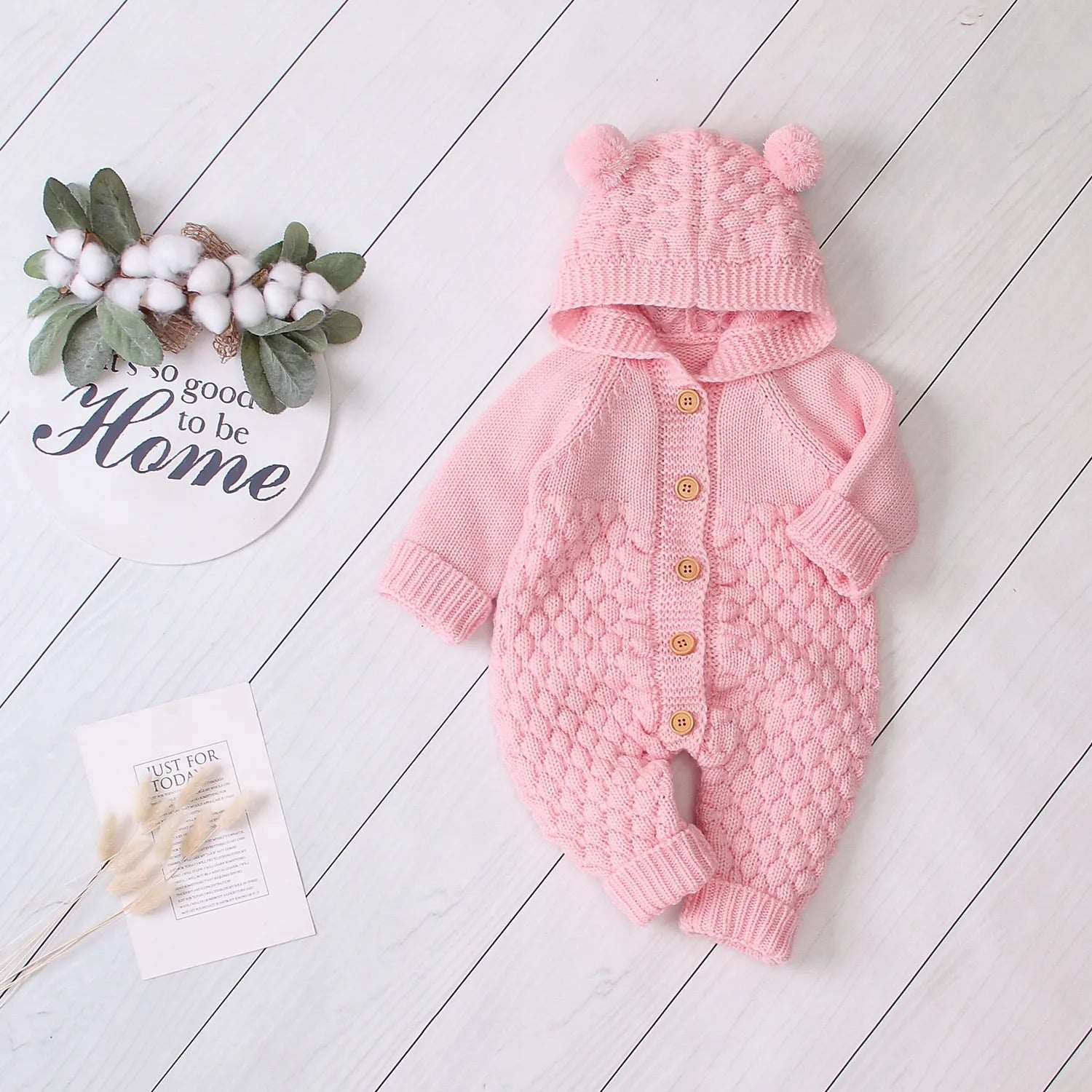 Barboteuse Ourson en tricot - RomperBear™ - My Baby Pink and Blue