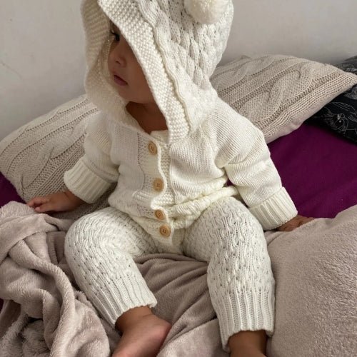 Barboteuse Ourson en tricot - RomperBear™ - My Baby Pink and Blue