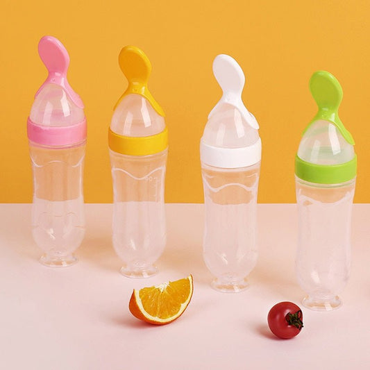 Biberon avec cuillère pour nouveau-né | EasyBottle™ - My Baby Pink and Blue